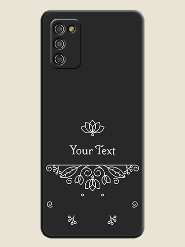 Custom Lotus Garden Custom Text On Space Black Personalized Soft Matte Phone Covers -Samsung Galaxy M02S - alternate view
