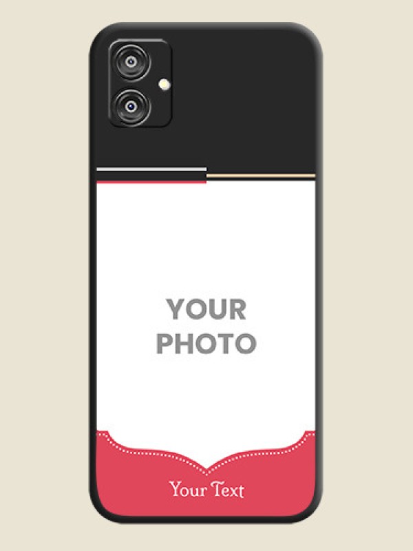 Custom Classic Plain Design with Name - Photo on Space Black Soft Matte Phone Cover - Galaxy M04 - alternate view