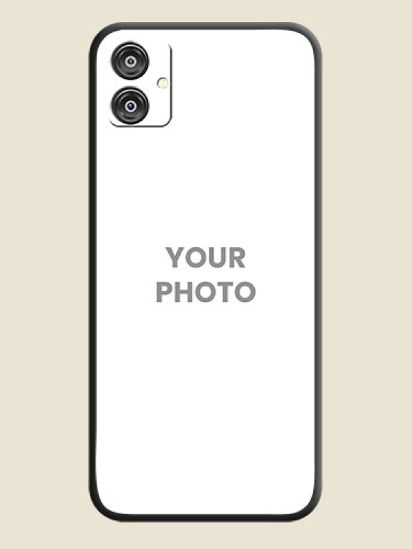 Custom Full Single Pic Upload On Space Black Personalized Soft Matte Phone Covers - Galaxy M04 - alternate view