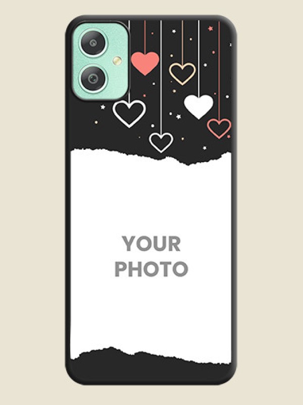 Custom Love Hangings with Splash Wave Picture On Space Black Custom Soft Matte Mobile Back Cover - Galaxy M05 - alternate view