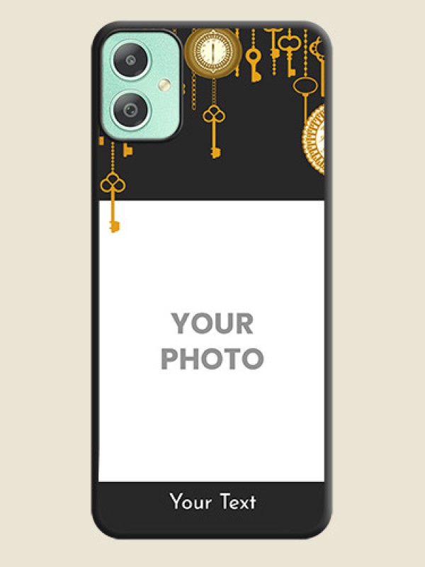 Custom Decorative Design with Text On Space Black Custom Soft Matte Mobile Back Cover - Galaxy M05 - alternate view