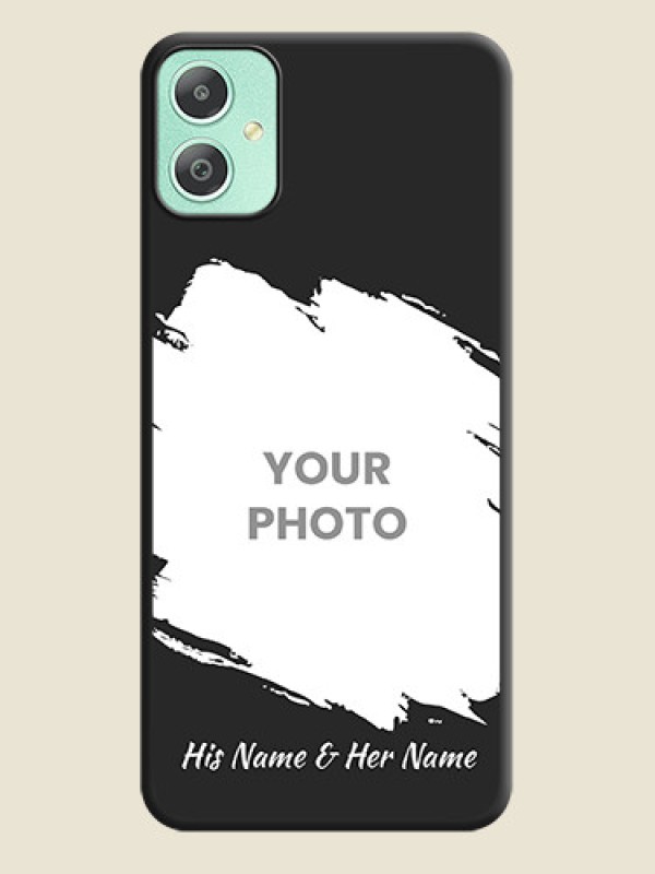 Custom Grunge Brush Strokes on Photo On Space Black Custom Soft Matte Mobile Back Cover - Galaxy M05 - alternate view