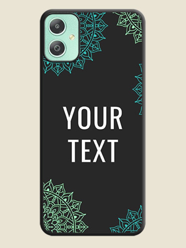 Custom Your Name with Floral Design On Space Black Custom Soft Matte Mobile Back Cover - Galaxy M05 - alternate view