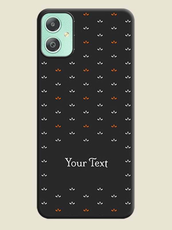 Custom Simple Pattern With Custom Text On Space Black Custom Soft Matte Mobile Back Cover - Galaxy M05 - alternate view