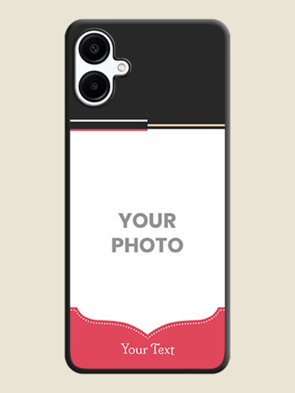 Custom Classic Plain Design with Name On Space Black Custom Soft Matte Mobile Back Cover - Galaxy M06 - alternate view