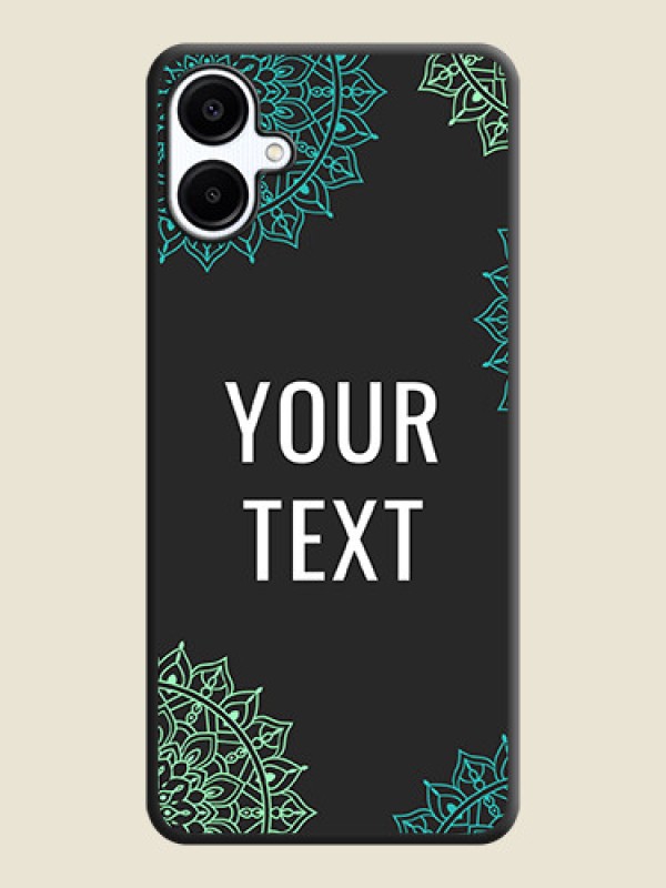 Custom Your Name with Floral Design On Space Black Custom Soft Matte Mobile Back Cover - Galaxy M06 - alternate view