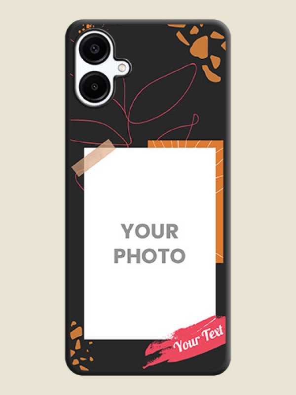 Custom Orange Photo Frame On Space Black Custom Soft Matte Mobile Back Cover - Galaxy M06 - alternate view