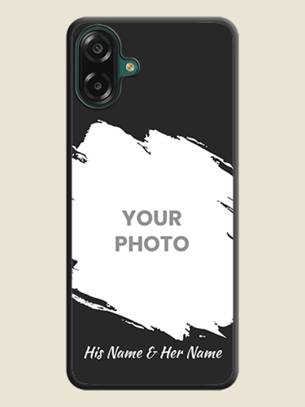 Custom Grunge Brush Strokes on Photo On Space Black Custom Soft Matte Mobile Back Cover - Samsung Galaxy M07 - alternate view