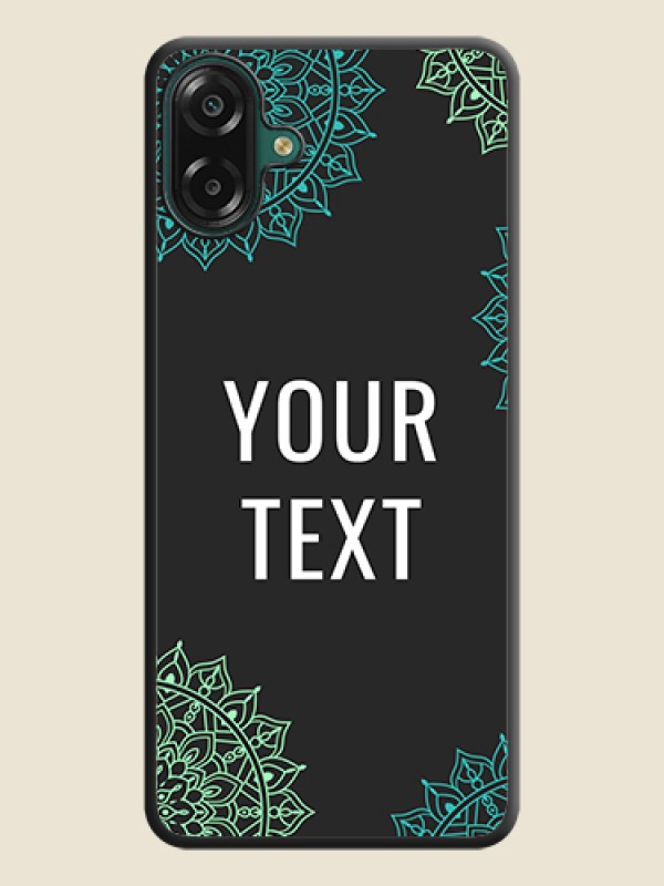 Custom Your Name with Floral Design On Space Black Custom Soft Matte Mobile Back Cover - Samsung Galaxy M07 - alternate view