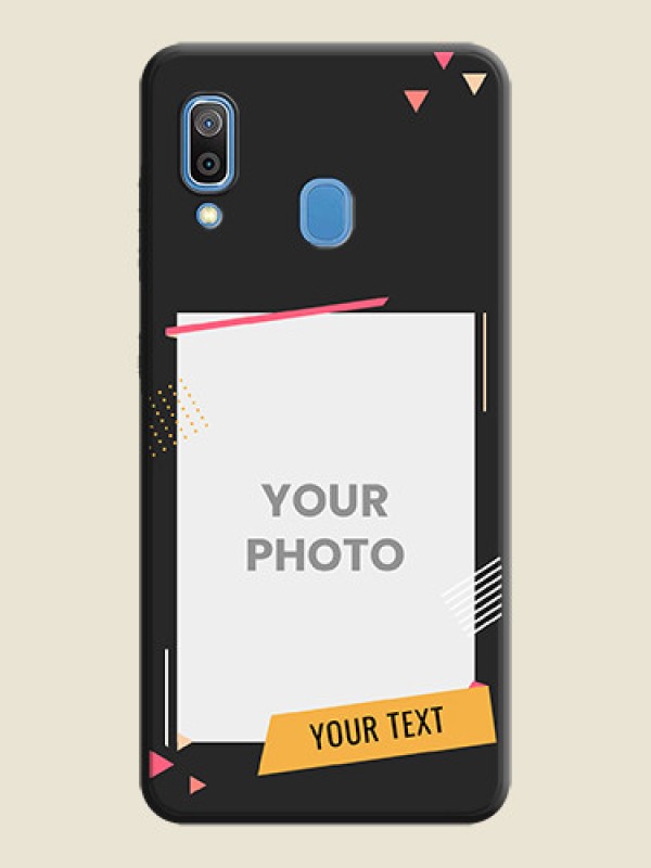 Custom Photo Frame with Triangle Small Dots on Photo on Space Black Soft Matte Back Cover - Galaxy M10s - alternate view