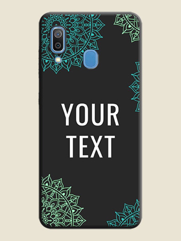 Custom Your Name with Floral Design on Space Black Custom Soft Matte Back Cover - Galaxy M10s - alternate view