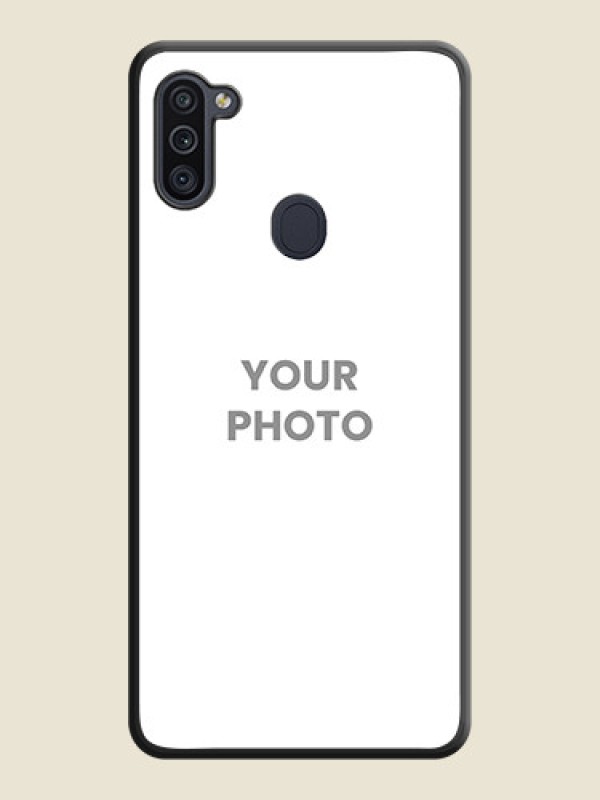 Custom Full Single Pic Upload On Space Black Personalized Soft Matte Phone Covers -Samsung Galaxy M11 - alternate view