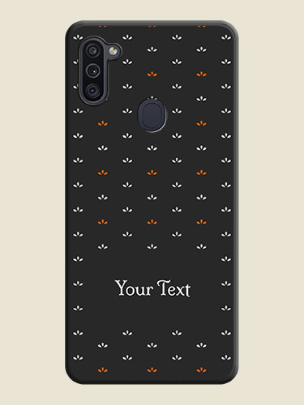 Custom Simple Pattern With Custom Text On Space Black Personalized Soft Matte Phone Covers -Samsung Galaxy M11 - alternate view