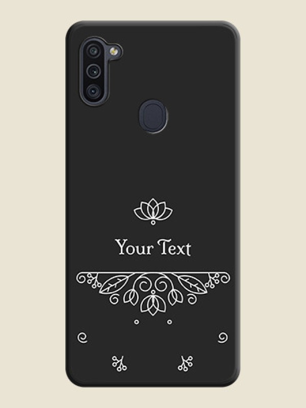Custom Lotus Garden Custom Text On Space Black Personalized Soft Matte Phone Covers -Samsung Galaxy M11 - alternate view