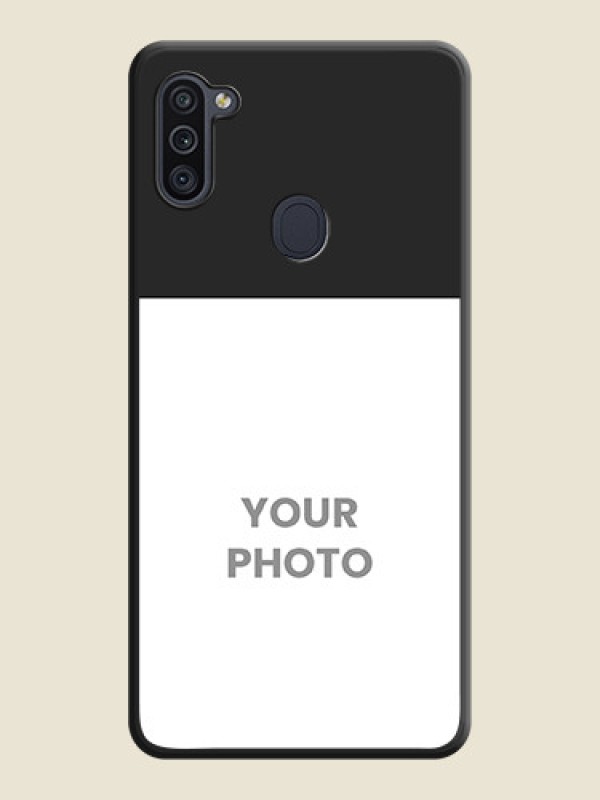 Custom Image Upload With Space Black Color On Custom Soft Matte Mobile Back Cover - Samsung Galaxy M11 - alternate view