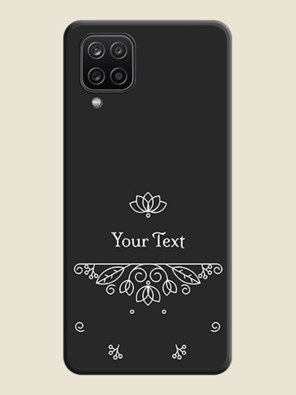 Custom Lotus Garden Custom Text On Space Black Personalized Soft Matte Phone Covers -Samsung Galaxy M12 - alternate view