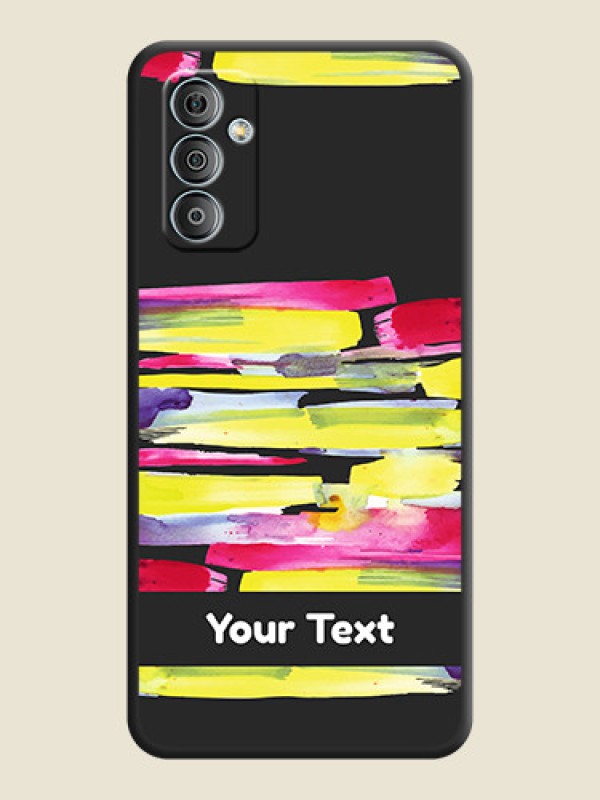 Custom Brush Coloured on Space Black Personalized Soft Matte Phone Covers - Samsung Galaxy M13 4G - alternate view