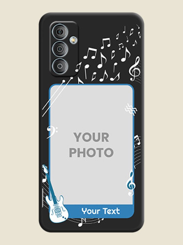 Custom Musical Theme Design with Text on Photo on Space Black Soft Matte Mobile Case - Samsung Galaxy M13 4G - alternate view