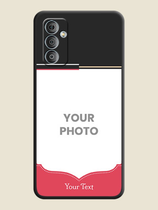 Custom Classic Plain Design with Name on Photo on Space Black Soft Matte Phone Cover - Samsung Galaxy M13 4G - alternate view