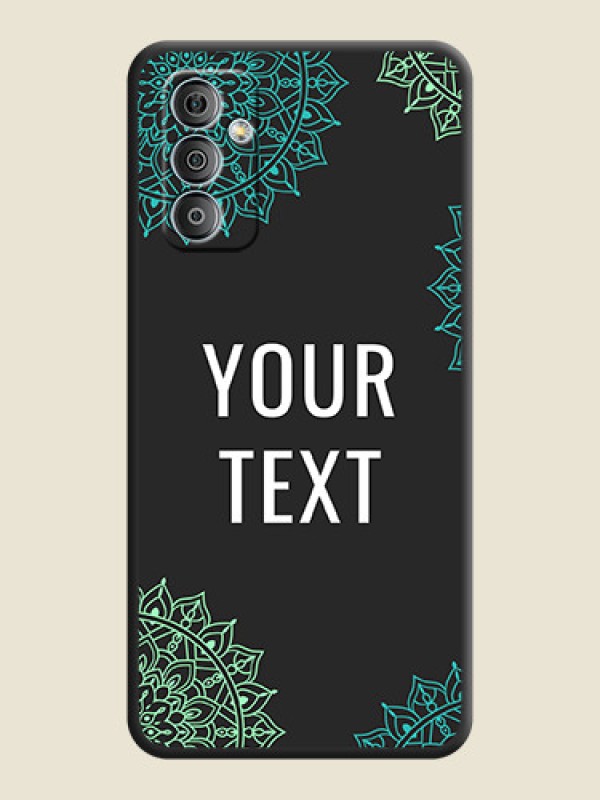 Custom Your Name with Floral Design on Space Black Custom Soft Matte Back Cover - Samsung Galaxy M13 4G - alternate view