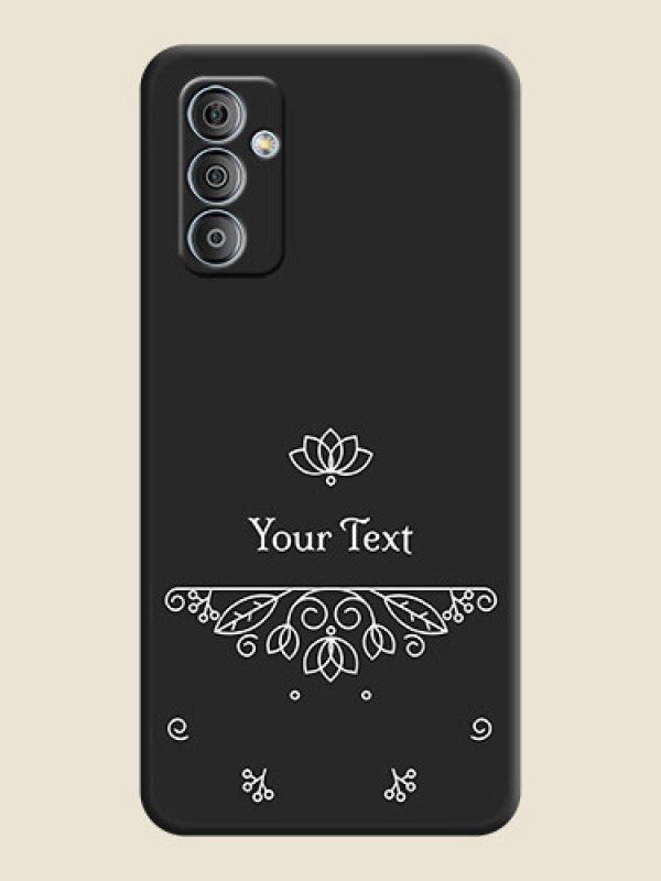 Custom Lotus Garden Custom Text On Space Black Personalized Soft Matte Phone Covers -Samsung Galaxy M13 4G - alternate view