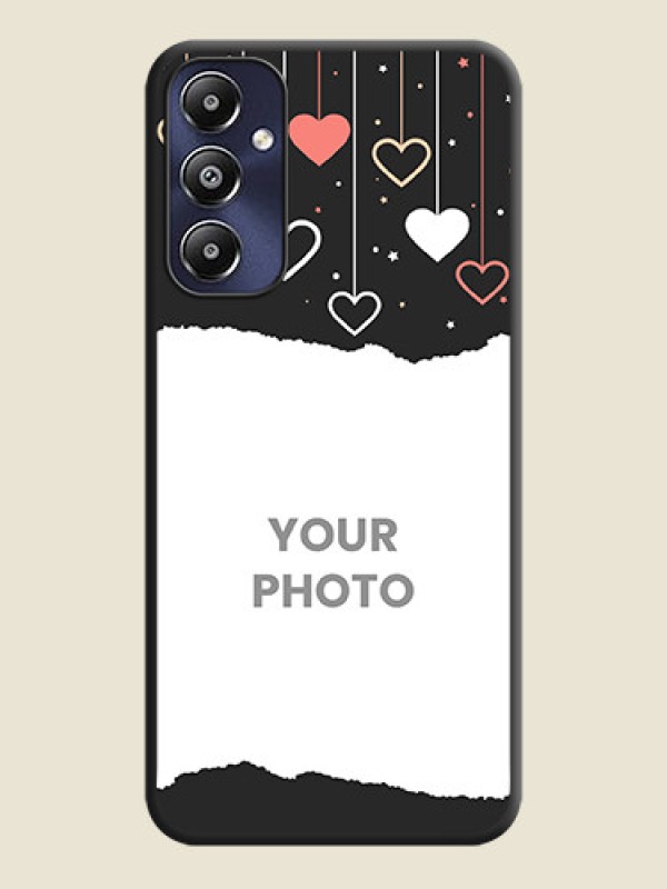 Custom Love Hangings with Splash Wave Picture on Space Black Custom Soft Matte Phone Back Cover - Galaxy M14 4G - alternate view