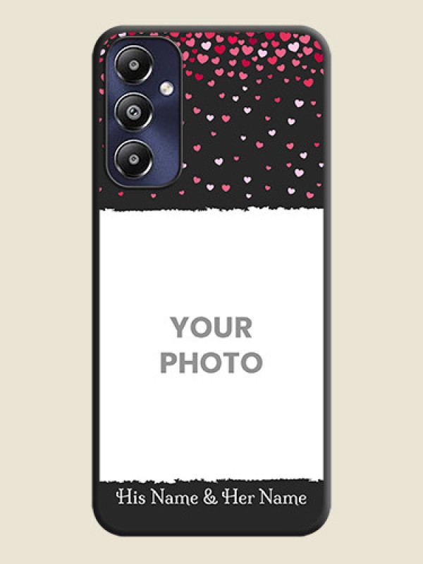 Custom Fall in Love with Your Partner - Photo on Space Black Soft Matte Phone Cover - Galaxy M14 4G - alternate view