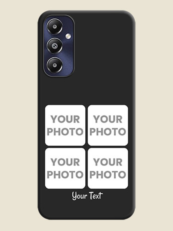 Custom Floral Art with 6 Image Holder - Photo on Space Black Soft Matte Mobile Case - Galaxy M14 4G - alternate view