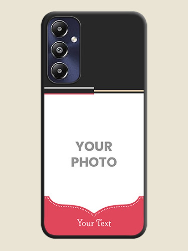 Custom Classic Plain Design with Name - Photo on Space Black Soft Matte Phone Cover - Galaxy M14 4G - alternate view