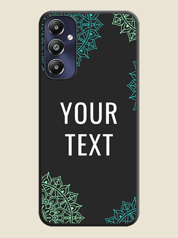 Custom Your Name with Floral Design on Space Black Custom Soft Matte Back Cover - Galaxy M14 4G - alternate view