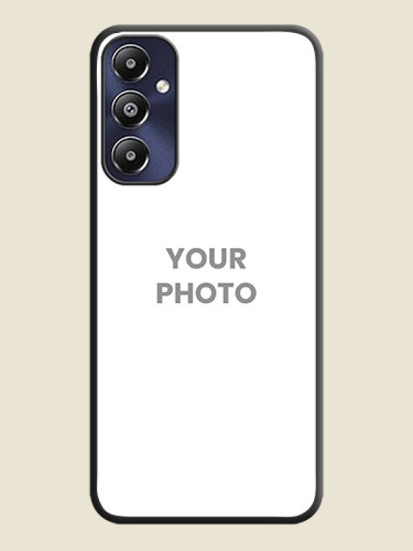 Custom Full Single Pic Upload On Space Black Personalized Soft Matte Phone Covers - Galaxy M14 4G - alternate view