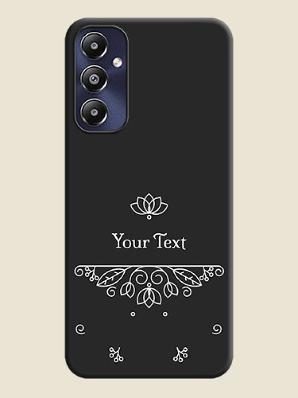 Custom Lotus Garden Custom Text On Space Black Personalized Soft Matte Phone Covers - Galaxy M14 4G - alternate view