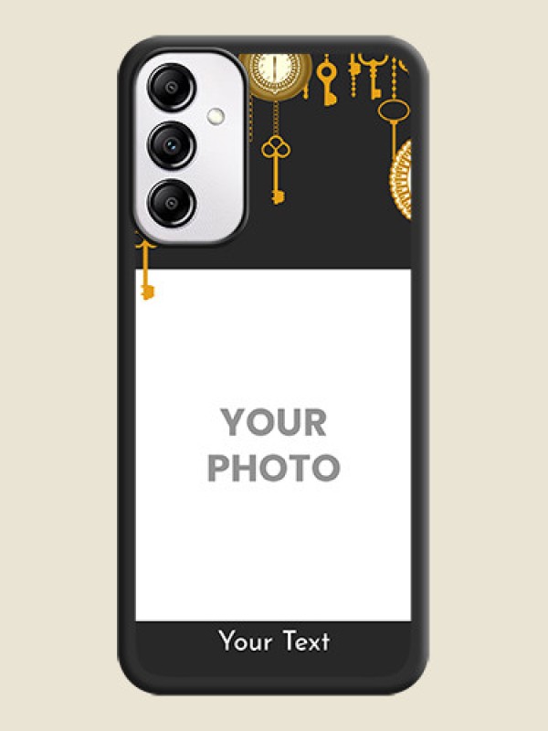 Custom Decorative Design with Text on Space Black Custom Soft Matte Back Cover - Galaxy M14 5G - alternate view