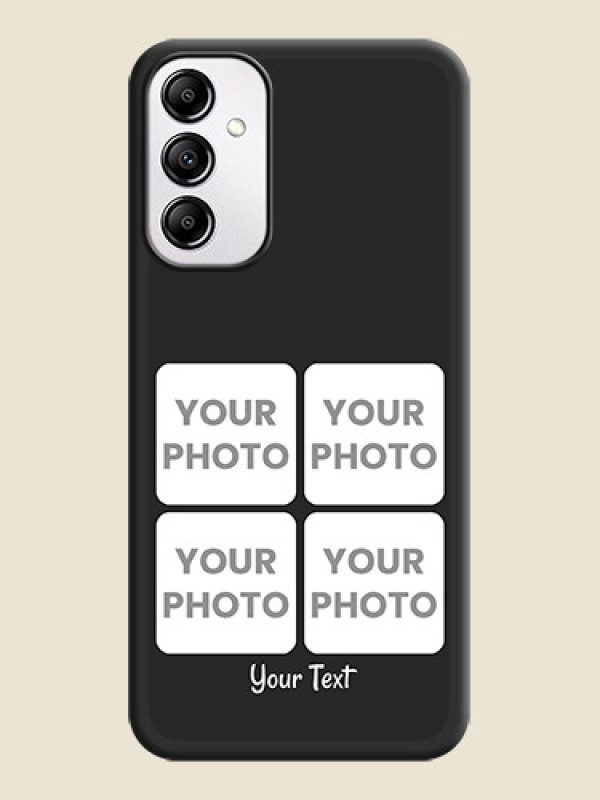Custom Floral Art with 6 Image Holder on Photo on Space Black Soft Matte Mobile Case - Galaxy M14 5G - alternate view