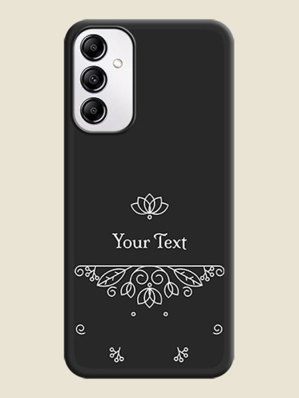 Custom Lotus Garden Custom Text On Space Black Personalized Soft Matte Phone Covers -Samsung Galaxy M14 5G - alternate view
