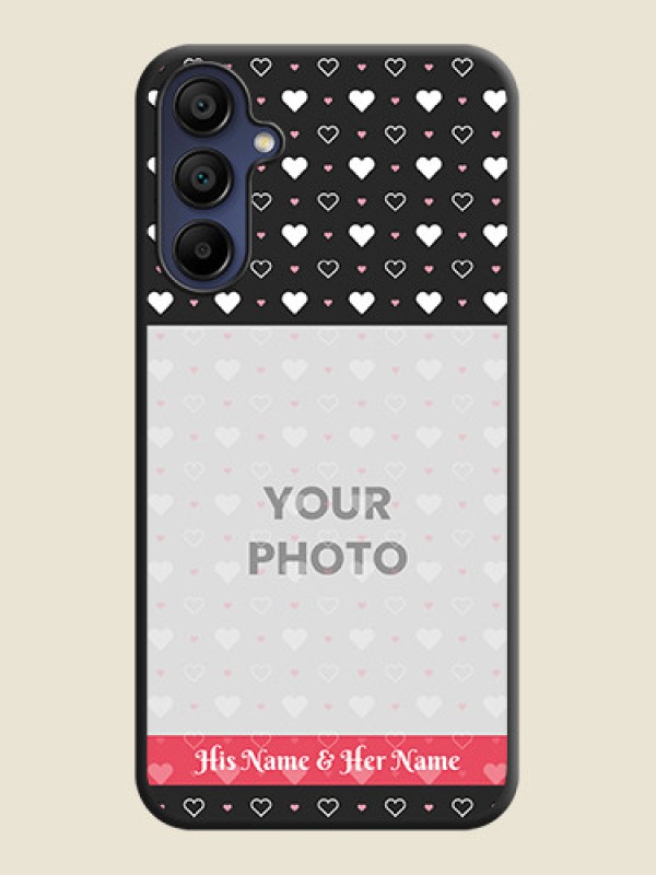 Custom White Color Love Symbols with Text Design - Photo on Space Black Soft Matte Phone Cover - Galaxy M15 5G - alternate view