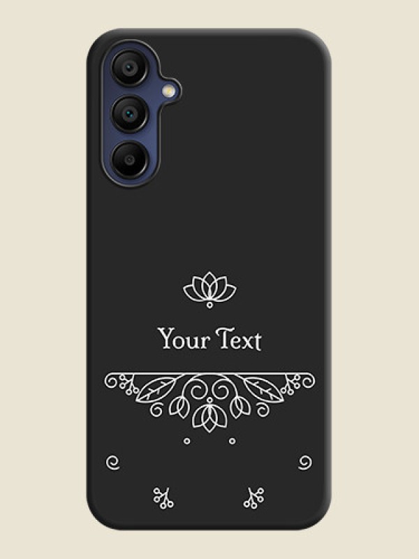 Custom Lotus Garden Custom Text On Space Black Personalized Soft Matte Phone Covers - Galaxy M15 5G - alternate view