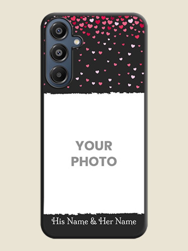 Custom Fall in Love with Your Partner on Photo On Space Black Custom Soft Matte Mobile Back Cover - Galaxy M16 5G - alternate view