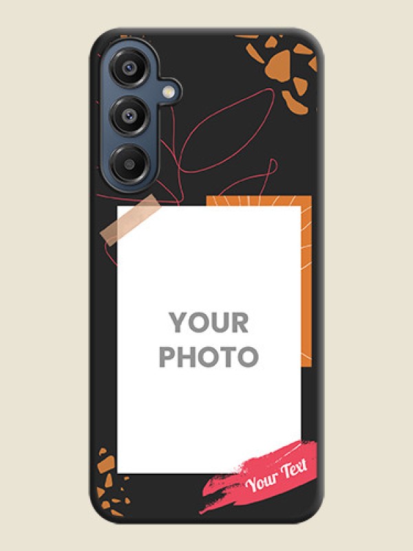 Custom Orange Photo Frame On Space Black Custom Soft Matte Mobile Back Cover - Galaxy M16 5G - alternate view