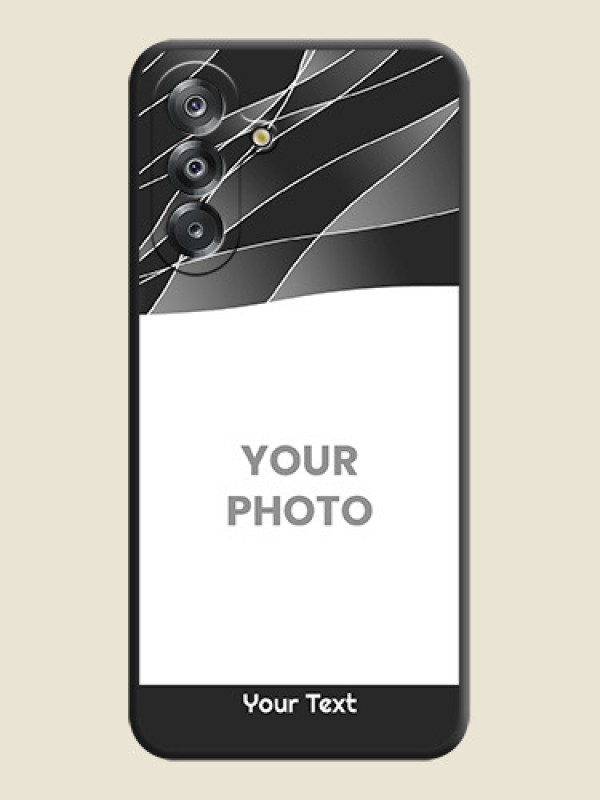 Custom Mixed Wave Lines on Photo On Space Black Custom Soft Matte Mobile Back Cover - Samsung Galaxy M17 5G - alternate view