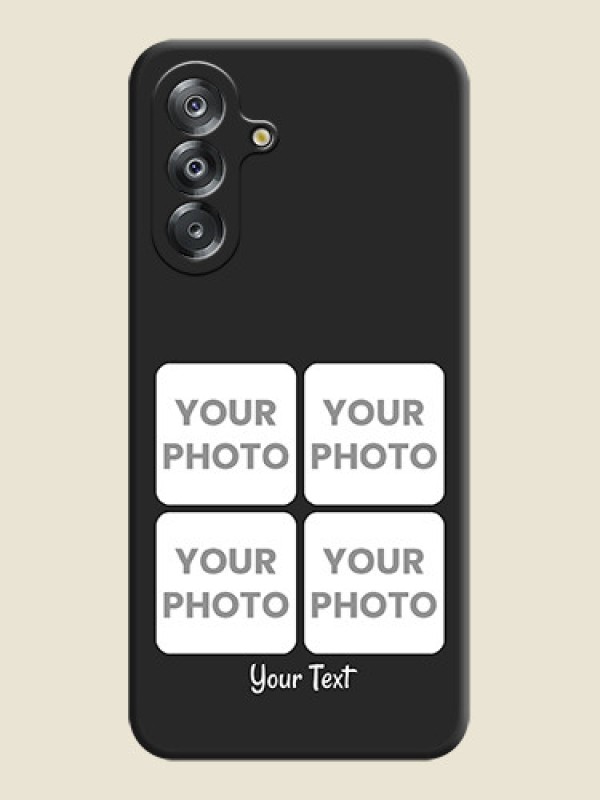 Custom Floral Art with 6 Image Holder on Photo On Space Black Custom Soft Matte Mobile Back Cover - Samsung Galaxy M17 5G - alternate view