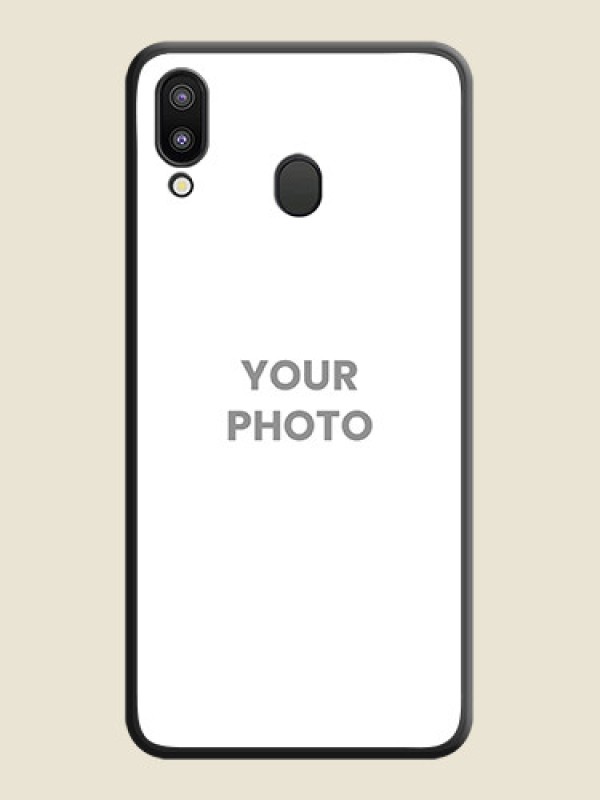 Custom Full Single Pic Upload On Space Black Personalized Soft Matte Phone Covers -Samsung Galaxy M20 - alternate view