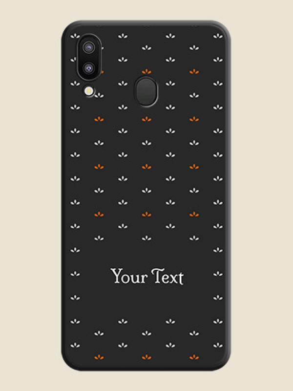 Custom Simple Pattern With Custom Text On Space Black Personalized Soft Matte Phone Covers -Samsung Galaxy M20 - alternate view