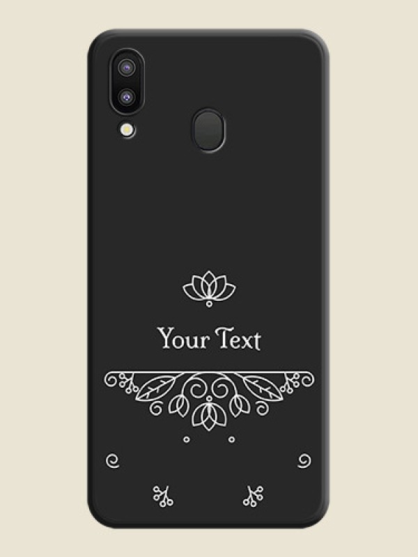 Custom Lotus Garden Custom Text On Space Black Personalized Soft Matte Phone Covers -Samsung Galaxy M20 - alternate view