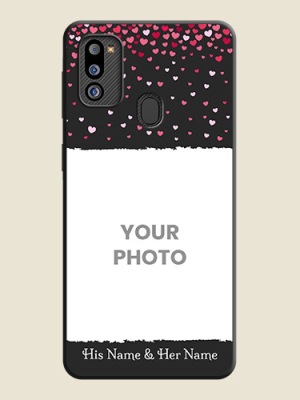 Custom Fall in Love with Your Partner  on Photo on Space Black Soft Matte Phone Cover - Galaxy M21 2021 Edition - alternate view