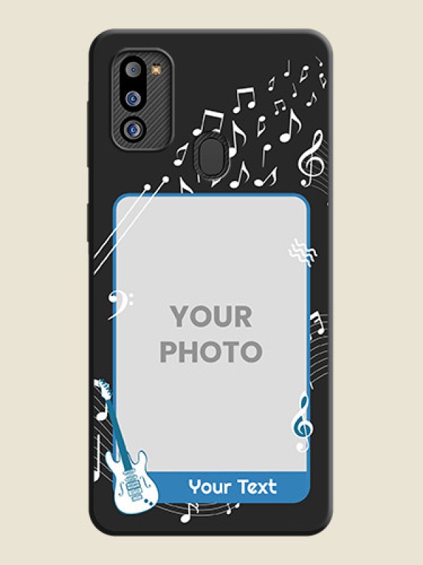 Custom Musical Theme Design with Text on Photo on Space Black Soft Matte Mobile Case - Galaxy M21 2021 Edition - alternate view