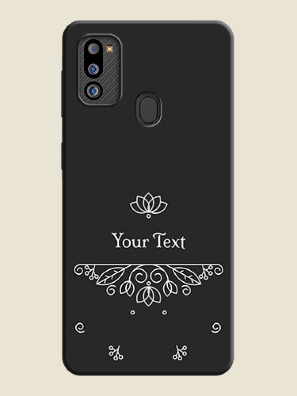 Custom Lotus Garden Custom Text On Space Black Personalized Soft Matte Phone Covers -Samsung Galaxy M21 2021 - alternate view