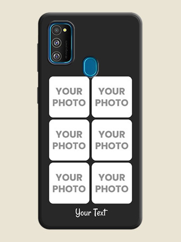 Custom Floral Art with 6 Image Holder - Photo on Space Black Soft Matte Mobile Case - Galaxy M21 - alternate view