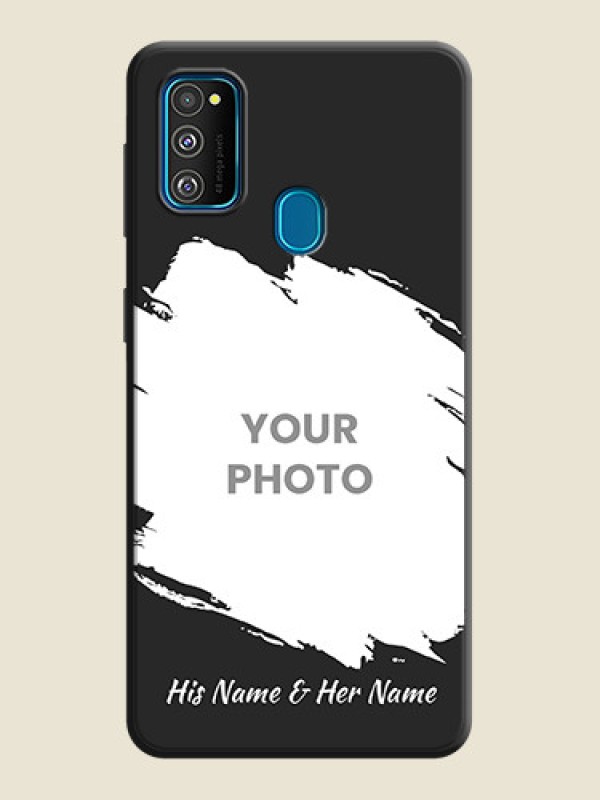 Custom Grunge Brush Strokes - Photo on Space Black Soft Matte Back Cover - Galaxy M21 - alternate view