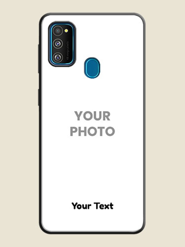 Custom Full Single Pic Upload With Text On Space Black Personalized Soft Matte Phone Covers -Samsung Galaxy M21 - alternate view